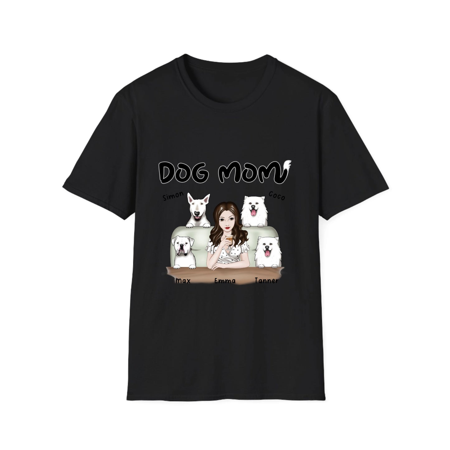 DOG MOM 1 to 4 dogs - Unisex T-Shirt