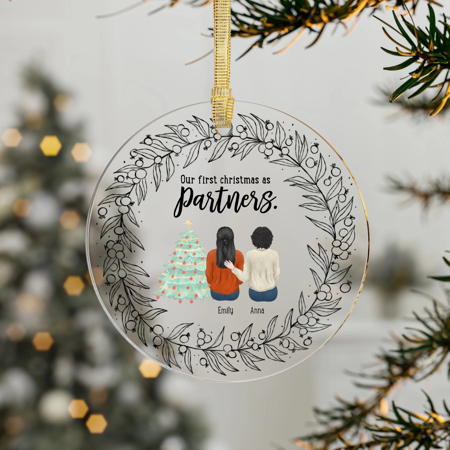 First Christmas as Mr and Mrs -Acrylic Ornament