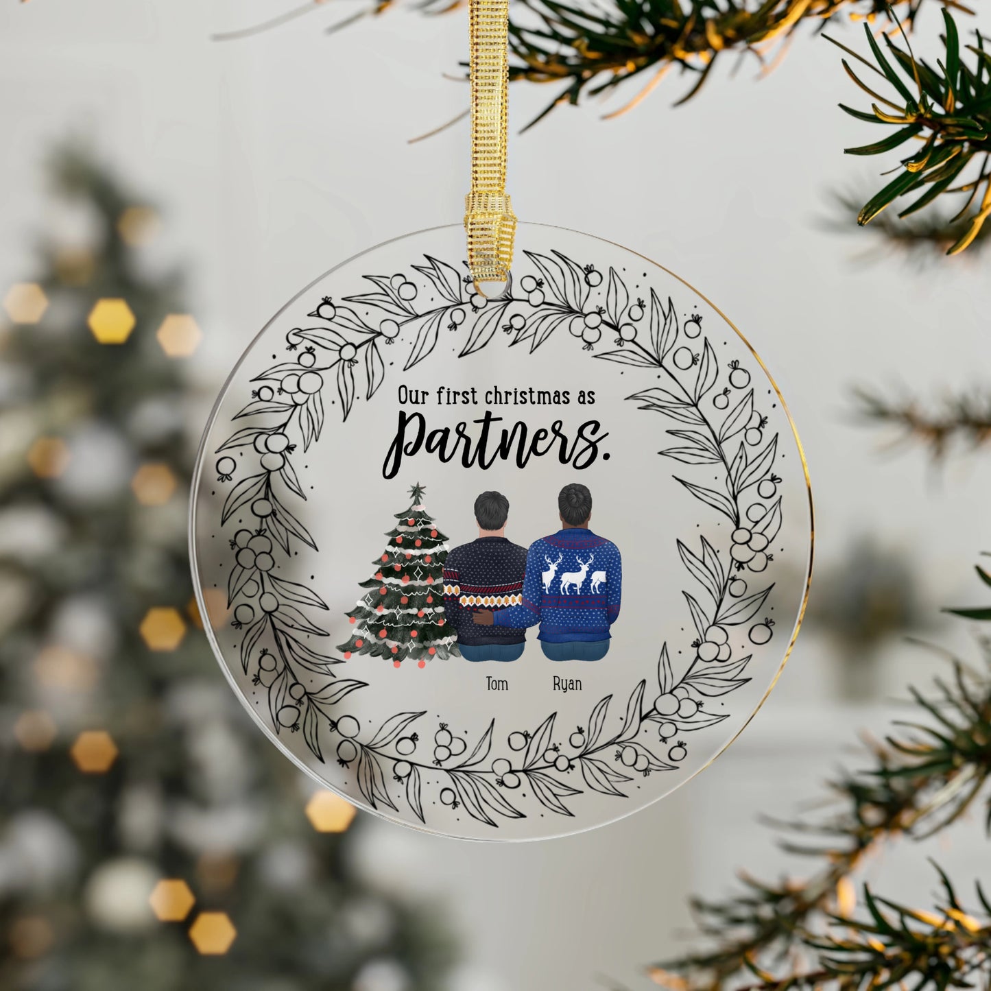 First Christmas as Mr and Mrs -Acrylic Ornament