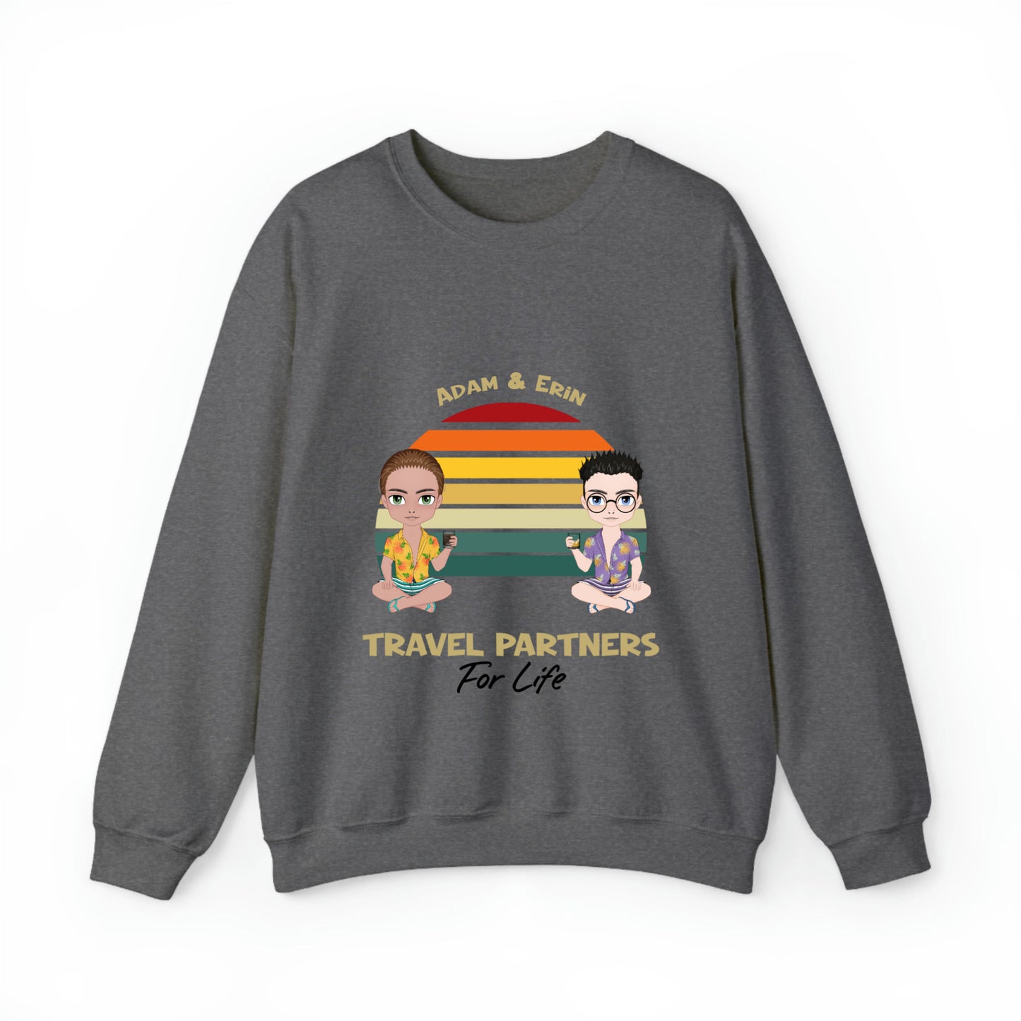 TRAVEL partners for life Man/Woman -Unisex Crewneck Sweatshirt