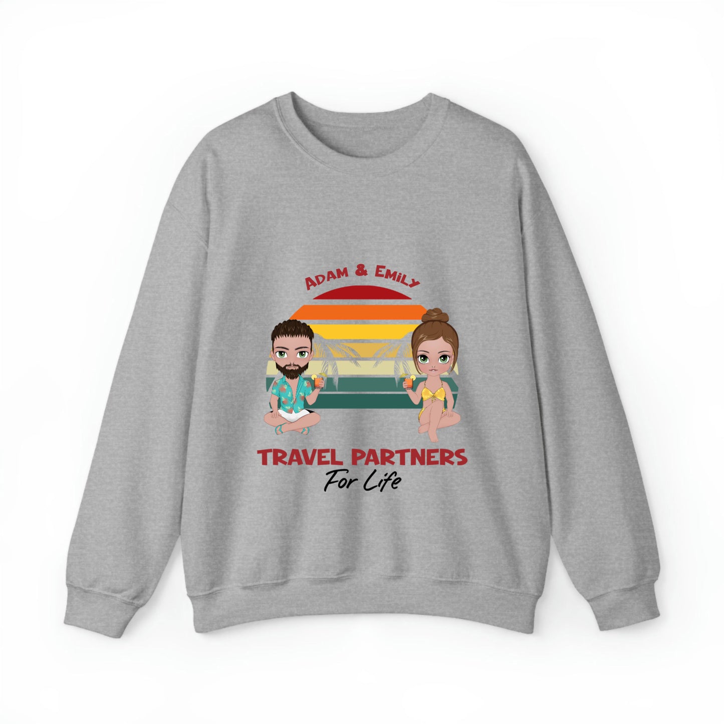 TRAVEL partners for life Man/Woman -Unisex Crewneck Sweatshirt