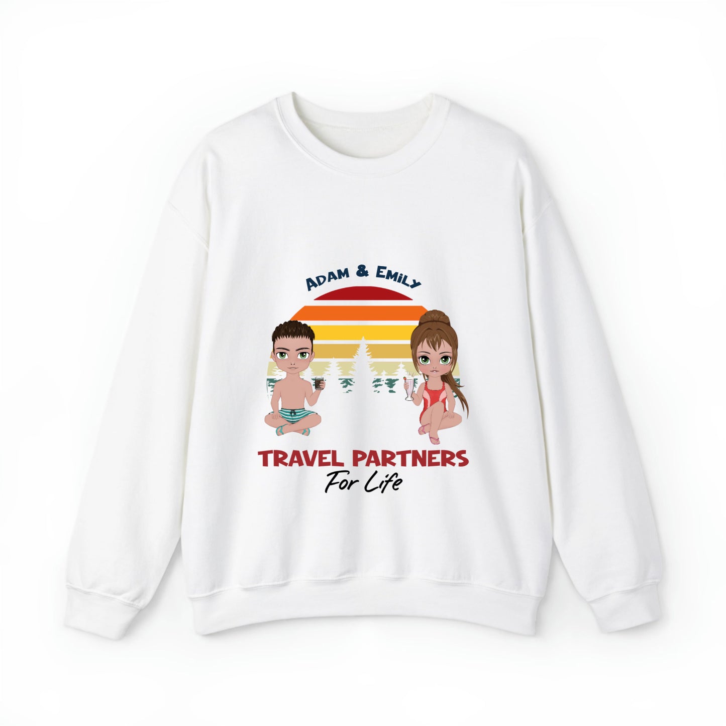 TRAVEL partners for life Man/Woman -Unisex Crewneck Sweatshirt