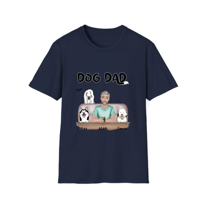 DOG DAD 1 to 4 Dogs -Unisex T-Shirt