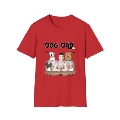 DOG DAD 1 to 4 Dogs -Unisex T-Shirt