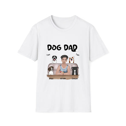 DOG DAD 1 to 4 Dogs -Unisex T-Shirt