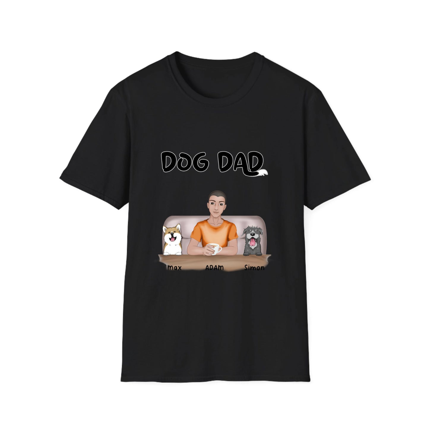 DOG DAD 1 to 4 Dogs -Unisex T-Shirt