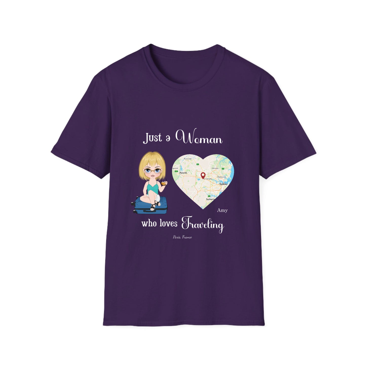 Just a Girl/ Woman who loves to TRAVEL- Unisex T-Shirt