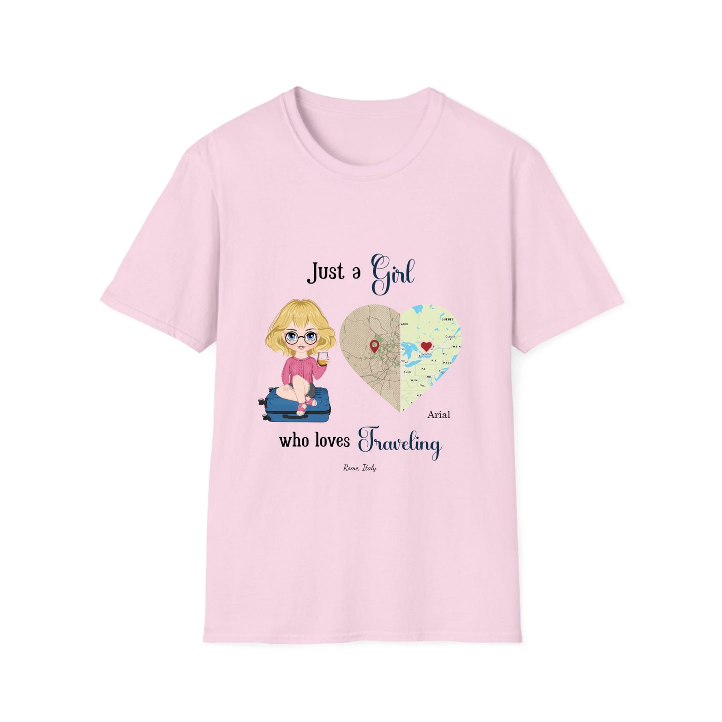 Just a Girl/ Woman who loves to TRAVEL- Unisex T-Shirt