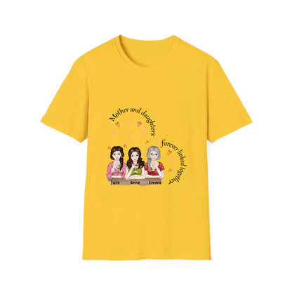 Mother and Daughters Forever linked - Unisex Softstyle T-Shirt