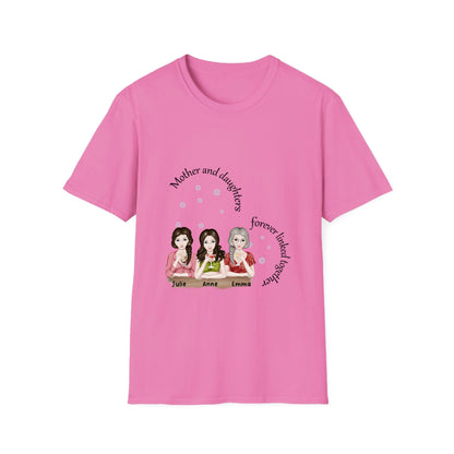 Mother and Daughters Forever linked - Unisex Softstyle T-Shirt