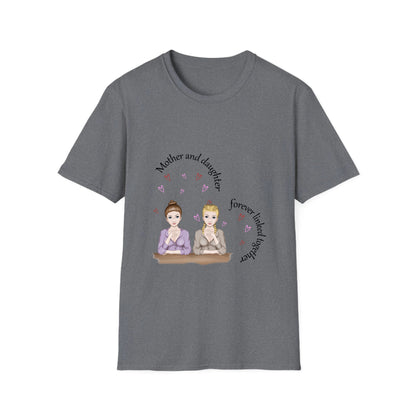 Mother and Daughters Forever linked - Unisex Softstyle T-Shirt
