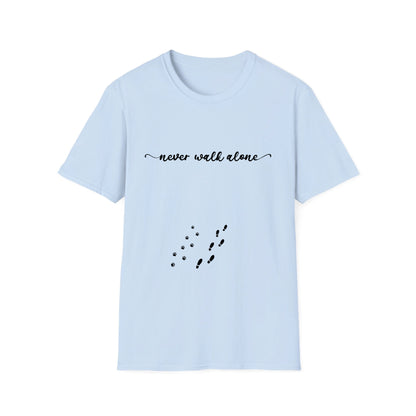 Never Walk alone Man/Woman + Cat/Dog - Unisex Softstyle T-Shirt