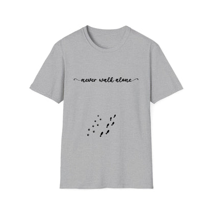 Never Walk alone Man/Woman + Cat/Dog - Unisex Softstyle T-Shirt