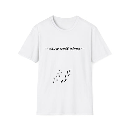 Never Walk alone Man/Woman + Cat/Dog - Unisex Softstyle T-Shirt
