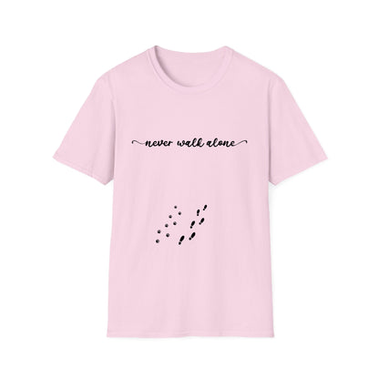 Never Walk alone Man/Woman + Cat/Dog - Unisex Softstyle T-Shirt