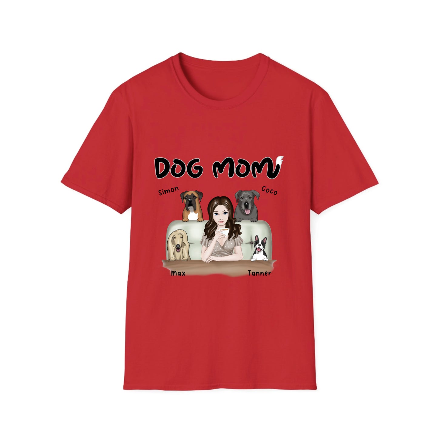 DOG MOM 1 to 4 dogs - Unisex T-Shirt