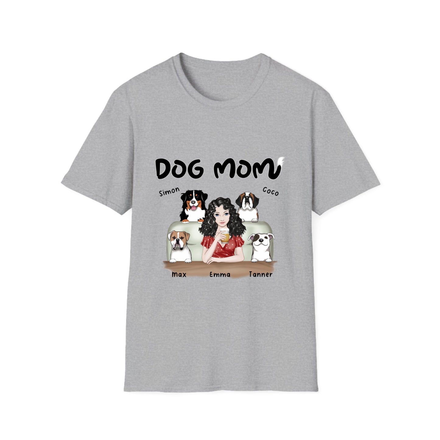 DOG MOM 1 to 4 dogs - Unisex T-Shirt