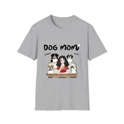 DOG MOM 1 to 4 dogs - Unisex T-Shirt