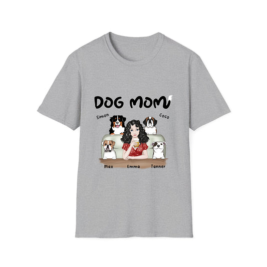 DOG MOM 1 to 4 dogs - Unisex T-Shirt
