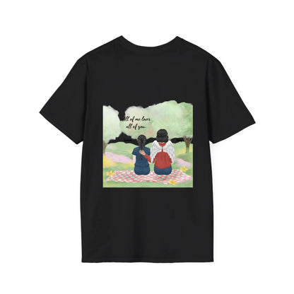 MOM and Child - always with me - Unisex Softstyle T-Shirt Backprint