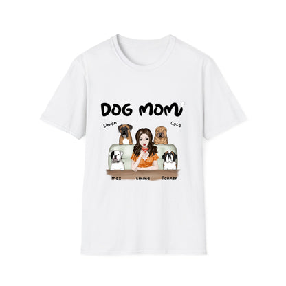 DOG MOM 1 to 4 dogs - Unisex T-Shirt