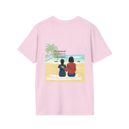 MOM and Child - always with me - Unisex Softstyle T-Shirt Backprint