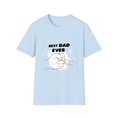 Best DAD ever- Line art hands- Unisex Softstyle T-Shirt