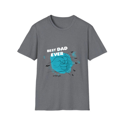 Best DAD ever- Line art hands- Unisex Softstyle T-Shirt