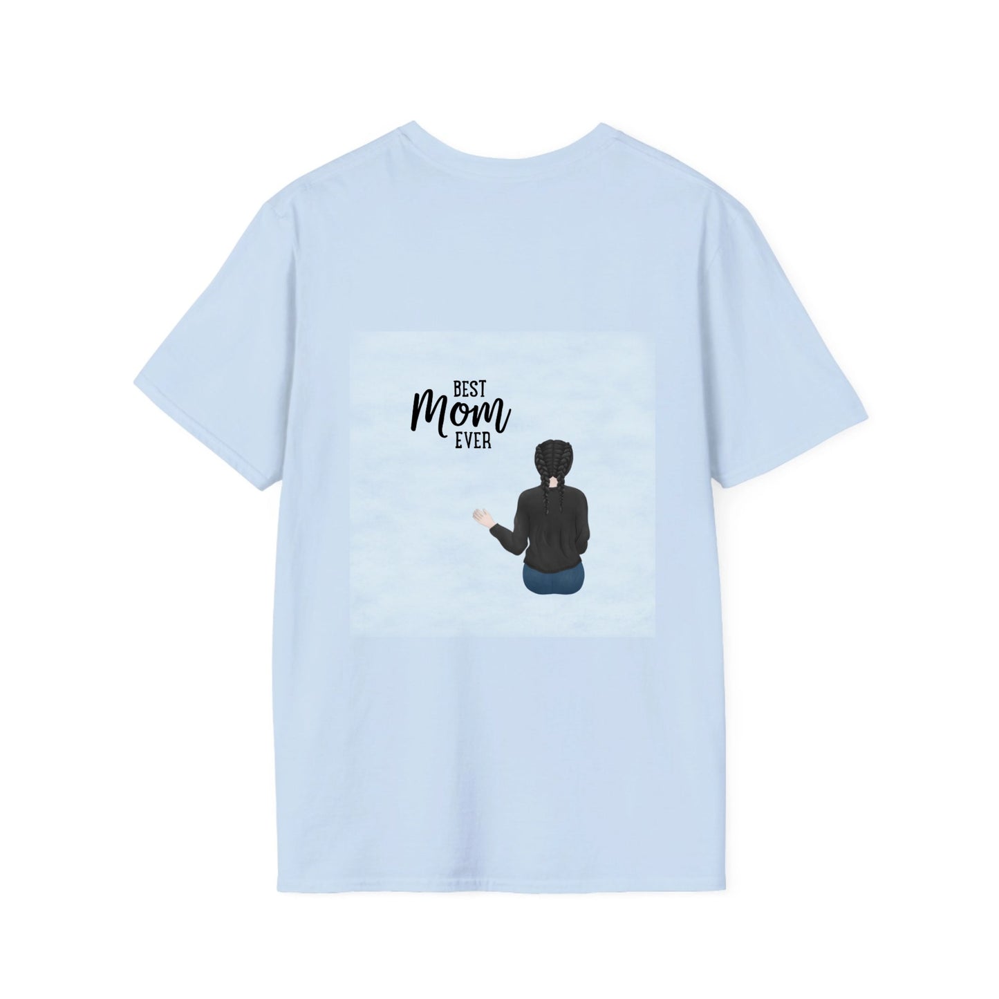 MOM and Child - always with me - Unisex Softstyle T-Shirt Backprint