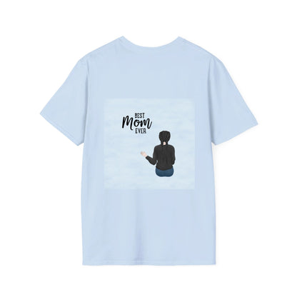 MOM and Child - always with me - Unisex Softstyle T-Shirt Backprint